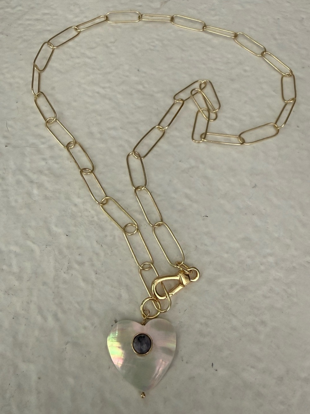 Long gold plated necklace